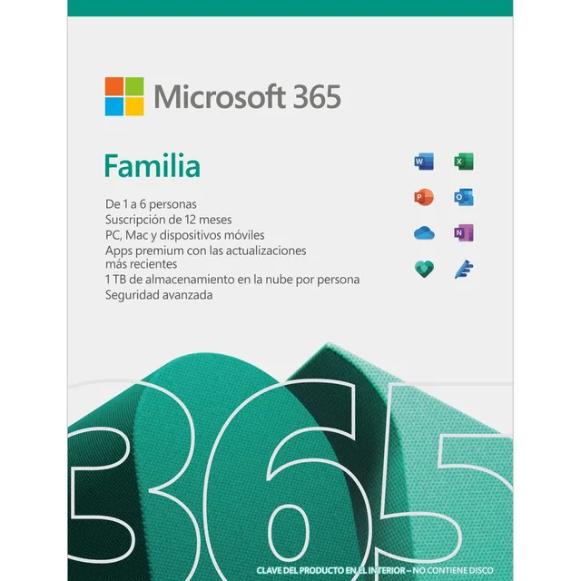 Microsoft Microsoft Office 365 Family Licencia De 1 Años En Formato Digital