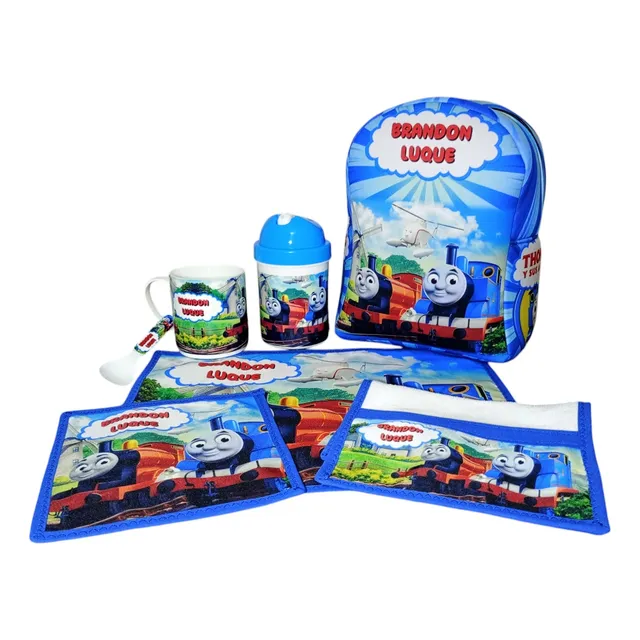 Set De Jardín Mochila Premium Completo Personalizado Nombre