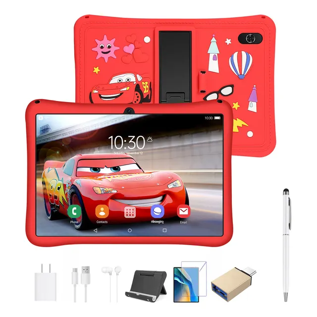 Hancdon A9+ Kids Tablet 11.6 Inch,512gb Rom 12gb Ram Kids Tablet Android 13 Octa-core Cpu Bluetooth Wifi5 8000mah Con Funda Protectora Rojo