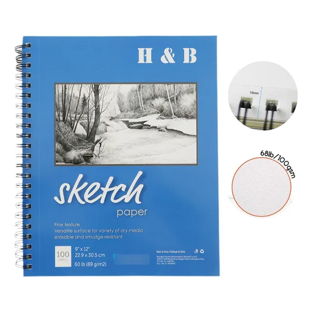 Cuaderno Dibujo Mix Media Sketchbook 22.9x30.5cm Pintada Color Azul