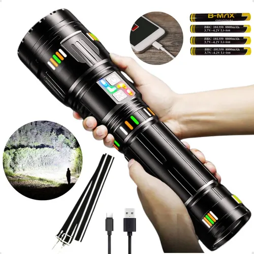 Lanterna Led 30w Canhão De Luz 3000lm Ip45 Zoom Telescópio
