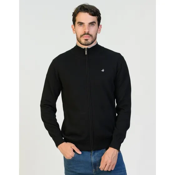 Sweater Con Cierre Hombre Brooksfield Cuello Alto 4071b