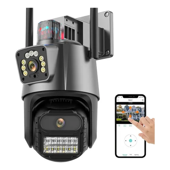Câmera De Segurança Wifi Externa Dupla Ip66 360 C/ Detecção