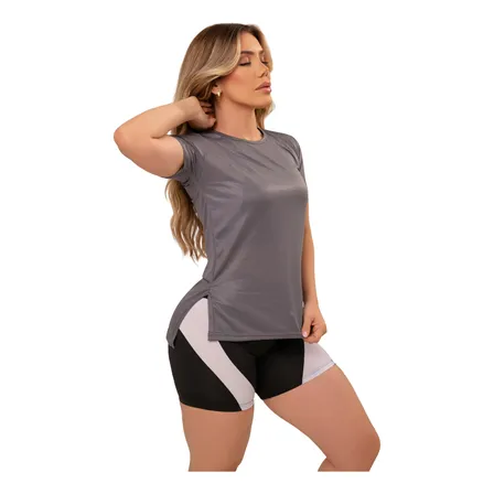 Blusa Mullet Feminina Ginástica Dry Furadinha Roupa Fitness