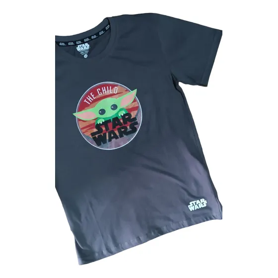 Franela Niños Estampado Baby Yoda- Mandalorian- Star Wars