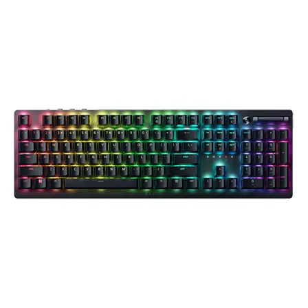 Teclado Óptico Gamer Razer DeathStalker V2 PRO, RGB, Wireless, Low Profile, Switch Red, ANSI, Preto, RZ0304360200