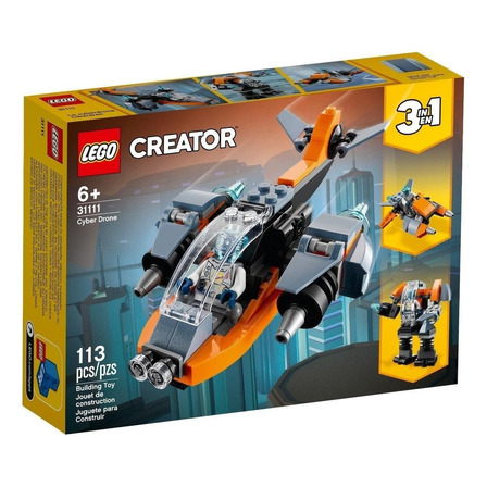 Blocos de montar  Lego Creator 3-in-1 Cyber drone 113 peças  em  caixa