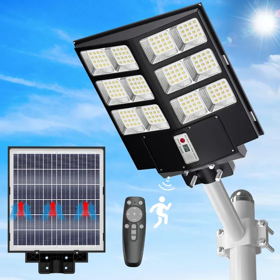 Luz Calle Solar Jaynlt 600w Anochecer Al Amanecer Ip67 Led