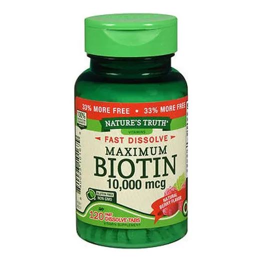 Suplemento Nature's Truth Ultra Biotin De 10,000 Mcg 120 Tab