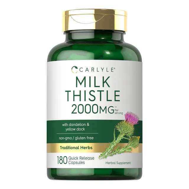 Carlyle Cardo Mariano 2000 Mg 180 Cáps Quick Milk Thistle Us