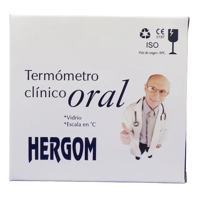 12 Termómetros Clínico Oral Hergom