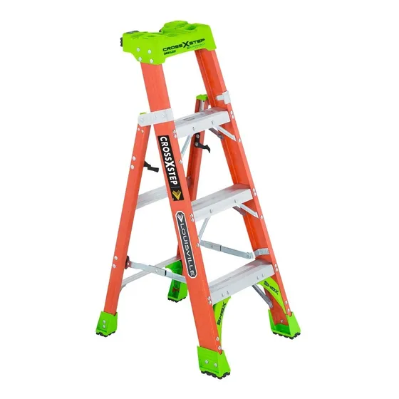 Escalera Cuprum Tijera Recta Fibra 6 Peldaños. 136 Kg K37