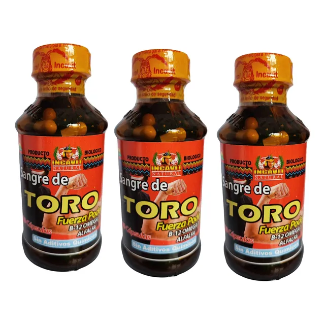 Sangre De Toro Suplementos Alimenticios Pack 3 Frascos