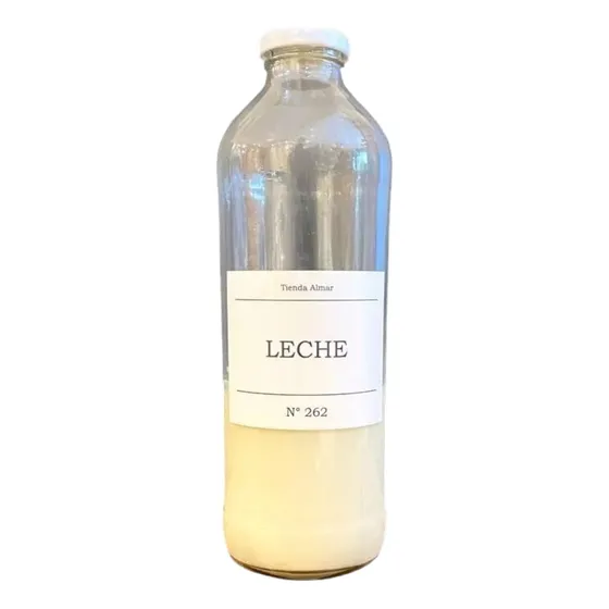 Botella Lechera / Juguera De Vidrio 1 Lt C/etiqueta Deco X3 