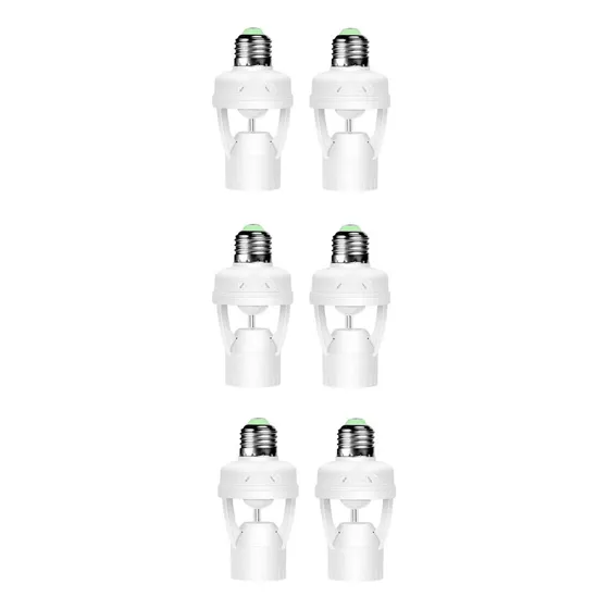 Kit 6 Sensor De Presença Lâmpada Com Fotocélula Soquete E27