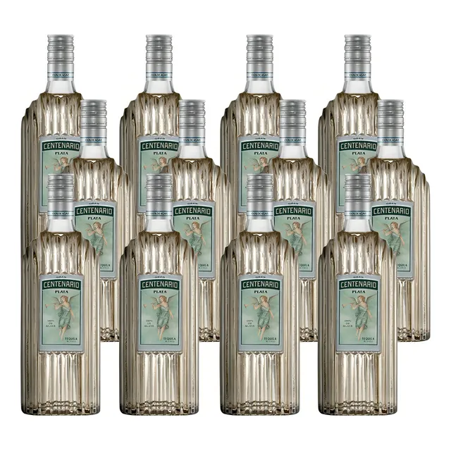 Caja De 12 Tequila Centenario Plata 700 Ml