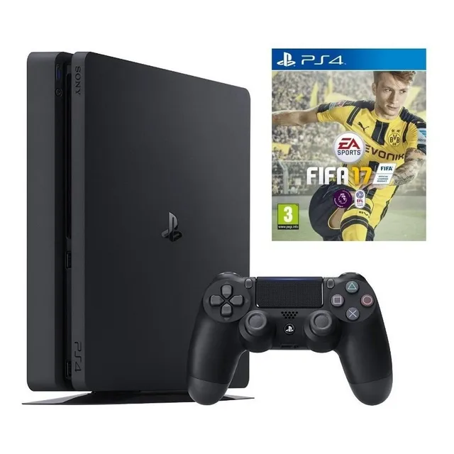 Sony PlayStation 4 Slim 500GB FIFA 17/Docking Station Bundle color negro azabache