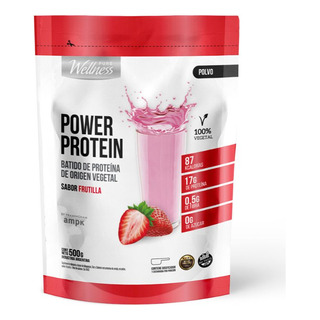 Proteína Vegetal Pure Wellness Power Protein Frutilla 500 G Proteína Vegetal Pure Wellness Power Protein Frutilla 500 G