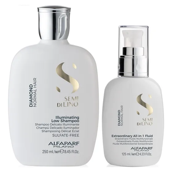 Shampoo Sin Sal 250ml + Crema All In 1 Alfaparf Diamond