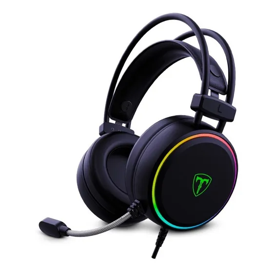 Headset Gamer T-dagger Sona Rgb T-rgh304 - Black- Sonido 7.1, Conexión USB