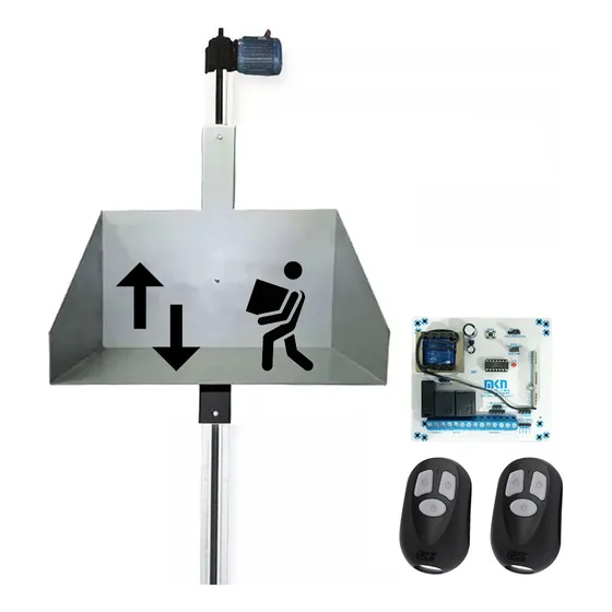 Elevador De Carga 4mts 80kgs Completo Com Bandeja