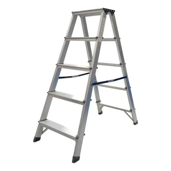 Escalera Doble De Aluminio 2x5 Escalones Ad0405a Ecom