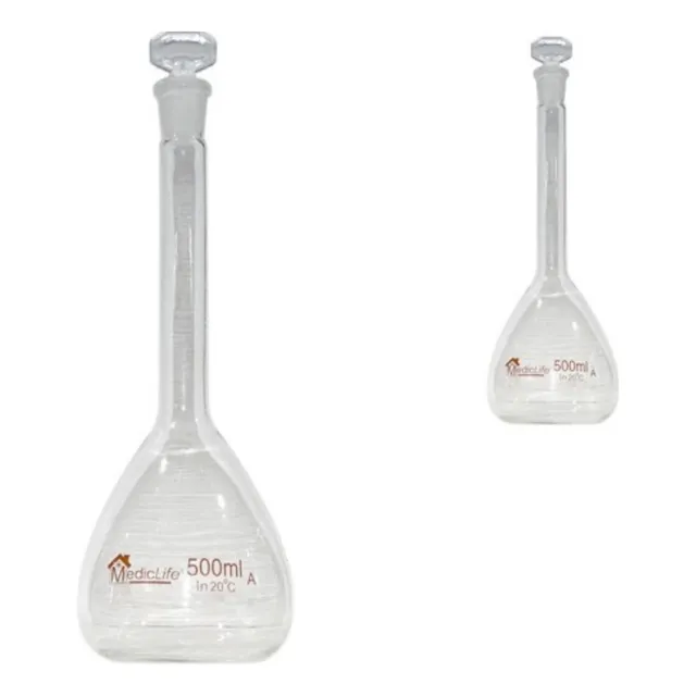 Matraz Aforado De Vidrio Pirex De 500ml Gran Promocion