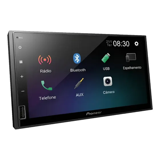 Multimídia Pioneer Dmh-145br 7' Pol Usb Espelhamento Android Cor Preto