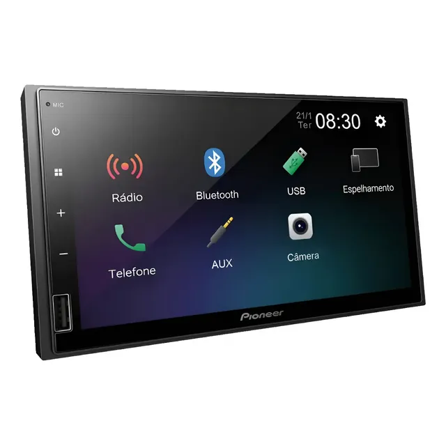 Multimídia Pioneer Dmh-145br 7' Pol Usb Espelhamento Android Cor Preto
