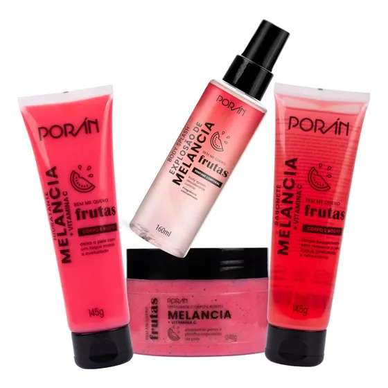 Kit Cuidados Com Corpo E Rosto Melancia Vit C 4 Itens