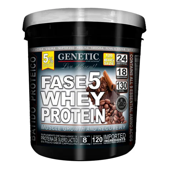 F5 100% Proteína Fortificada Caseinato Genetic Masa Muscular