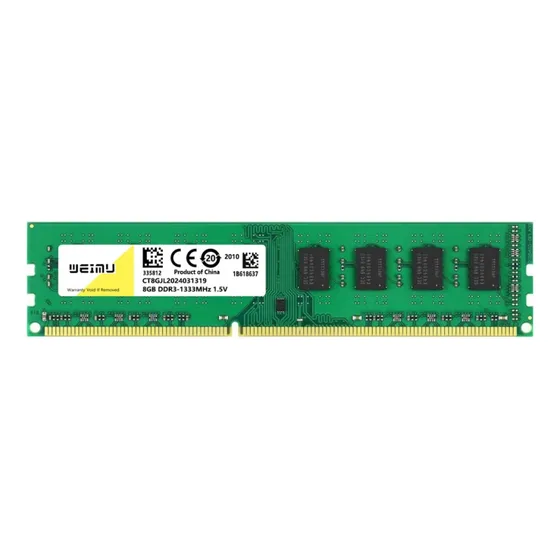 Memória Ram 1x8gb Weimu Ddr3 1333mhz Desktop Dimm Memory