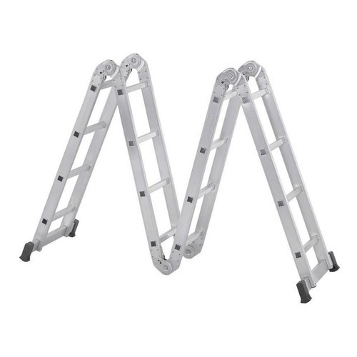 Escada Articulada 16 Degraus 4x4 Aluminio Reisam Escada Articulada 16 Degraus 4x4 Aluminio Reisam