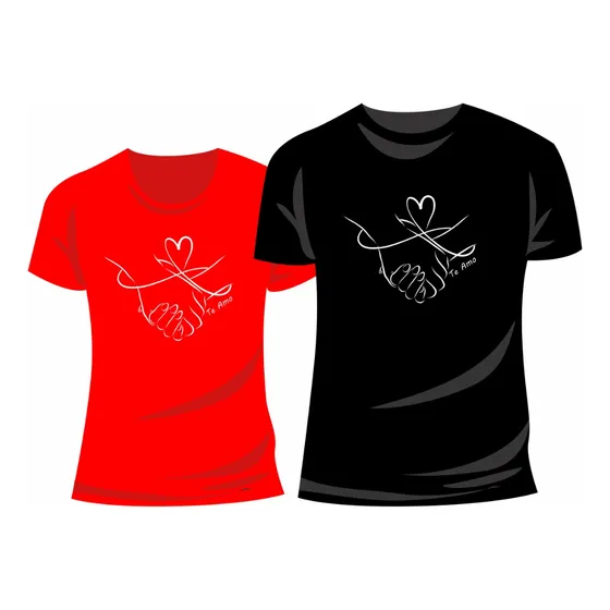 Franela Camisa Set 2 Pareja Novios Esposos Enamorados