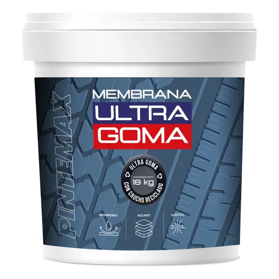 Membrana Impermeabilizante Con Goma De Caucho 18 Kg Acabado Mate Color Gris