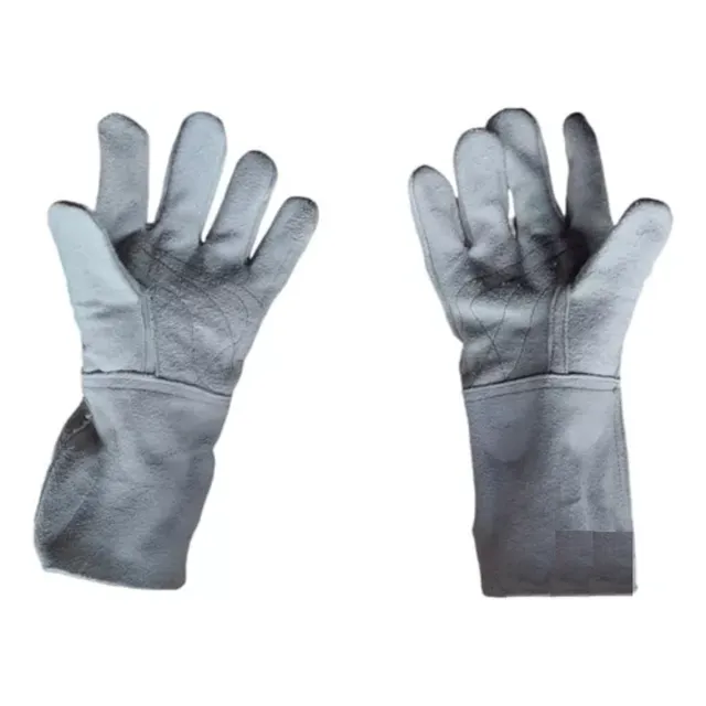 Guante Carnaza Largo Reforz Palma 14 '' Gris Mayor Detal Gu.