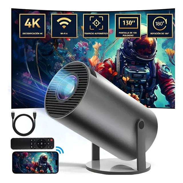 Proyector Profesional 4k Hd 1080p Android Wifi6  9000lm Led