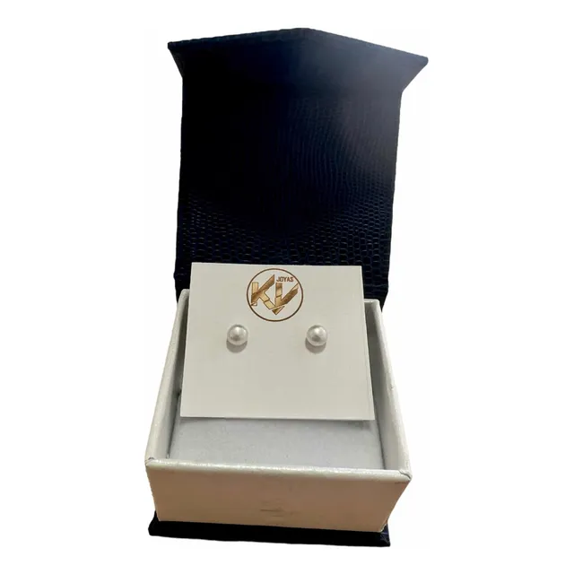Caravanas De Perla De Cultivo 4mm Plata 925! Oferta Limitada