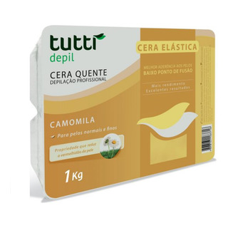 Cera Elástica Camomila - Tutti Depil 1kg Profissional - Jc Cera Elástica Camomila - Tutti Depil 1kg Profissional - Jc