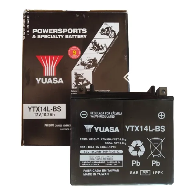 Bateria Yuasa Ytx14-bs Dl1000 V-strom Harley Davidson Iron