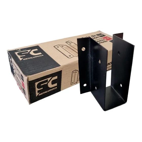 10 Cajas Fijación P/ Tirante Madera 2x5 C/ Alas Y Agujeros