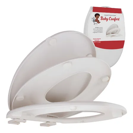 Assento Sanitário Magnético - Bebê 2 Em 1 Infantil E Adulto Branco