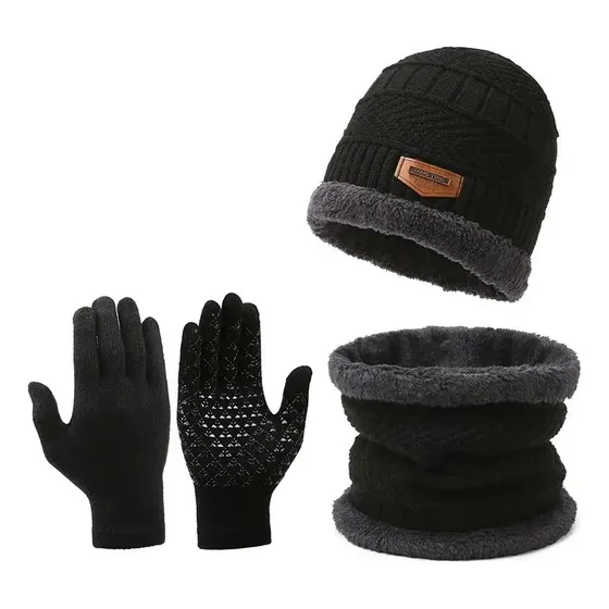 Conjunto Gorro + Guante + Cuello Chiporro Térmico Impermeabl