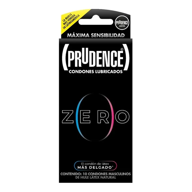 10 Condones Prudence Zero Doble Lubricacion Extra Delgado