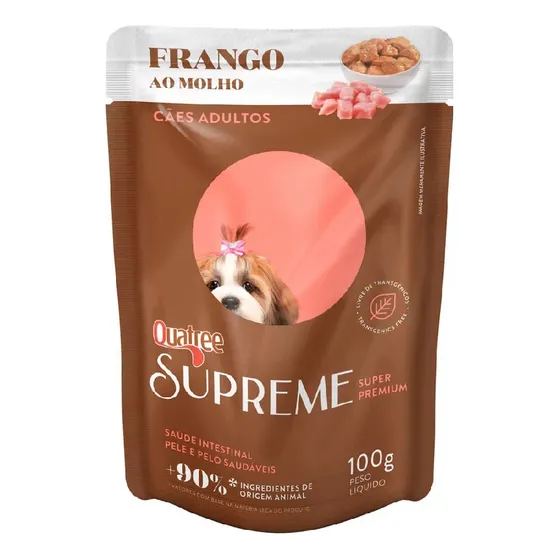 Quatree Supreme Sache Caes Adultos Frango 100g