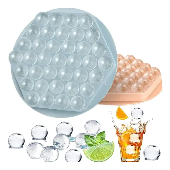 Hielera Molde Bolas Hielo Cubetera Whisky Ice Bar 37 Esferas