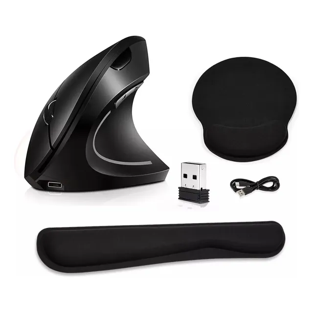 Mouse Vertical Inalámbrico 2.4g Bluetooth Ratón Ergonómico