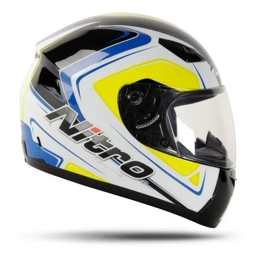 Casco Nitro Modelo Vertice Bla/ama/azul Limit Edicion En Fas