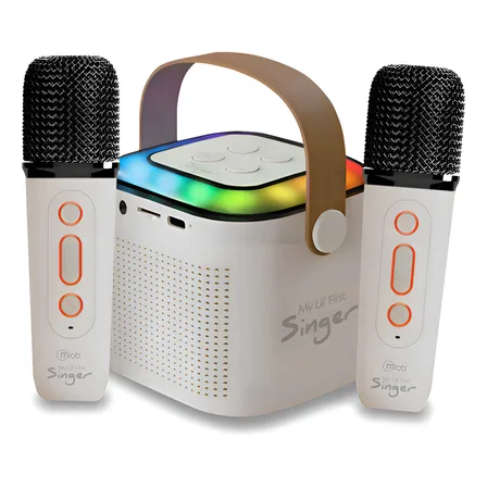 Parlante Mlab Karaoke Infantil 2 Microfonos Color Blanco Blanco