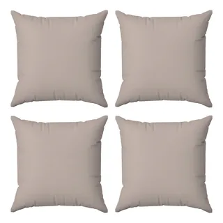 Kit 4 Capas Almofadas Decorativas Lisas 45x45 Id Decor Cor 04 Cinza